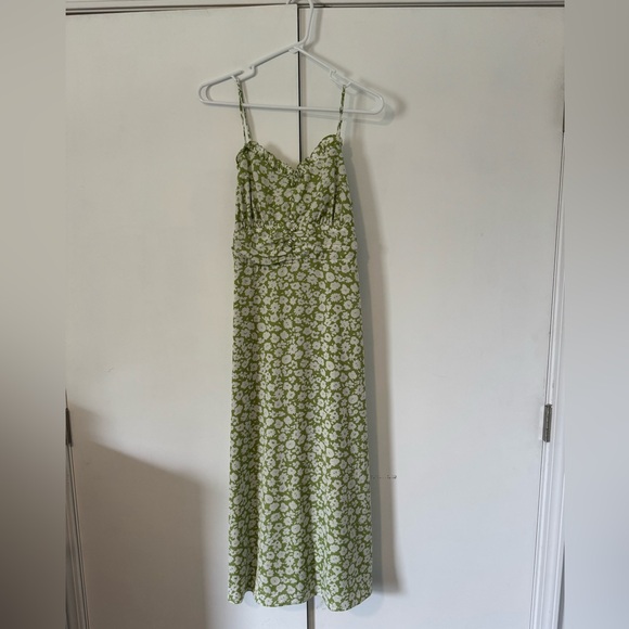 Lulu’s x Lush Timeless Touch Green Floral Print A-Line Midi Dress - Picture 4 of 5